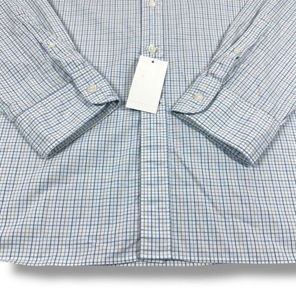 NWT Bloomingdales Button Down Shirt Mens Size Extra Large XL Slim Fit Stretch Bl - Picture 5 of 9